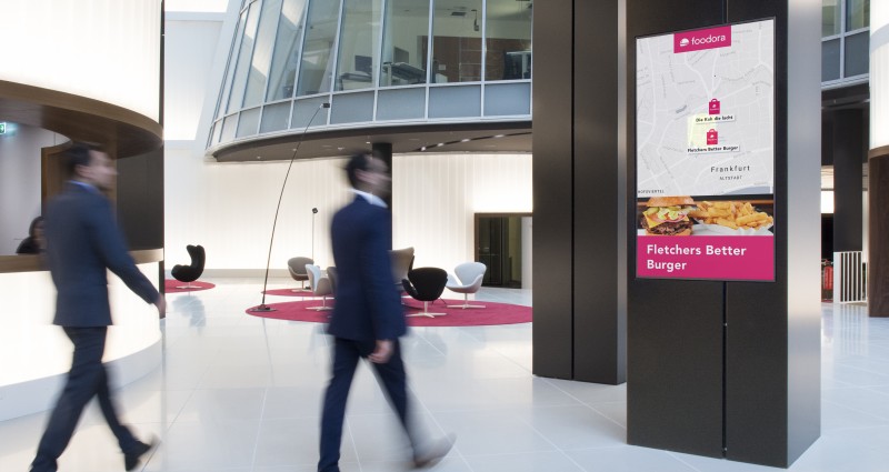 Executive Channel Network (ECN) partners with foodora for Germany’s first DOOH programmatic workplace media campaign.